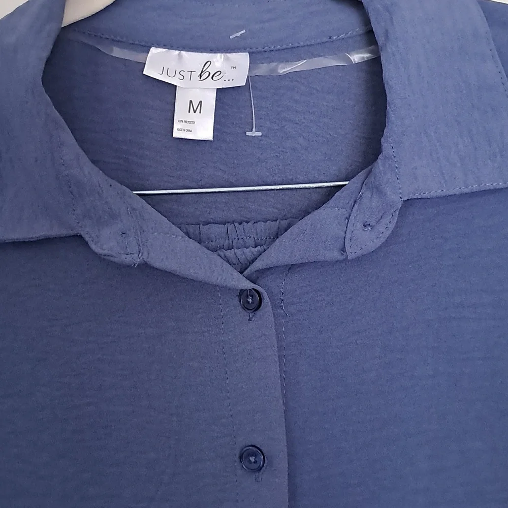 Two-piece Button Down Lavender Pants Set - Picture 5 of 9